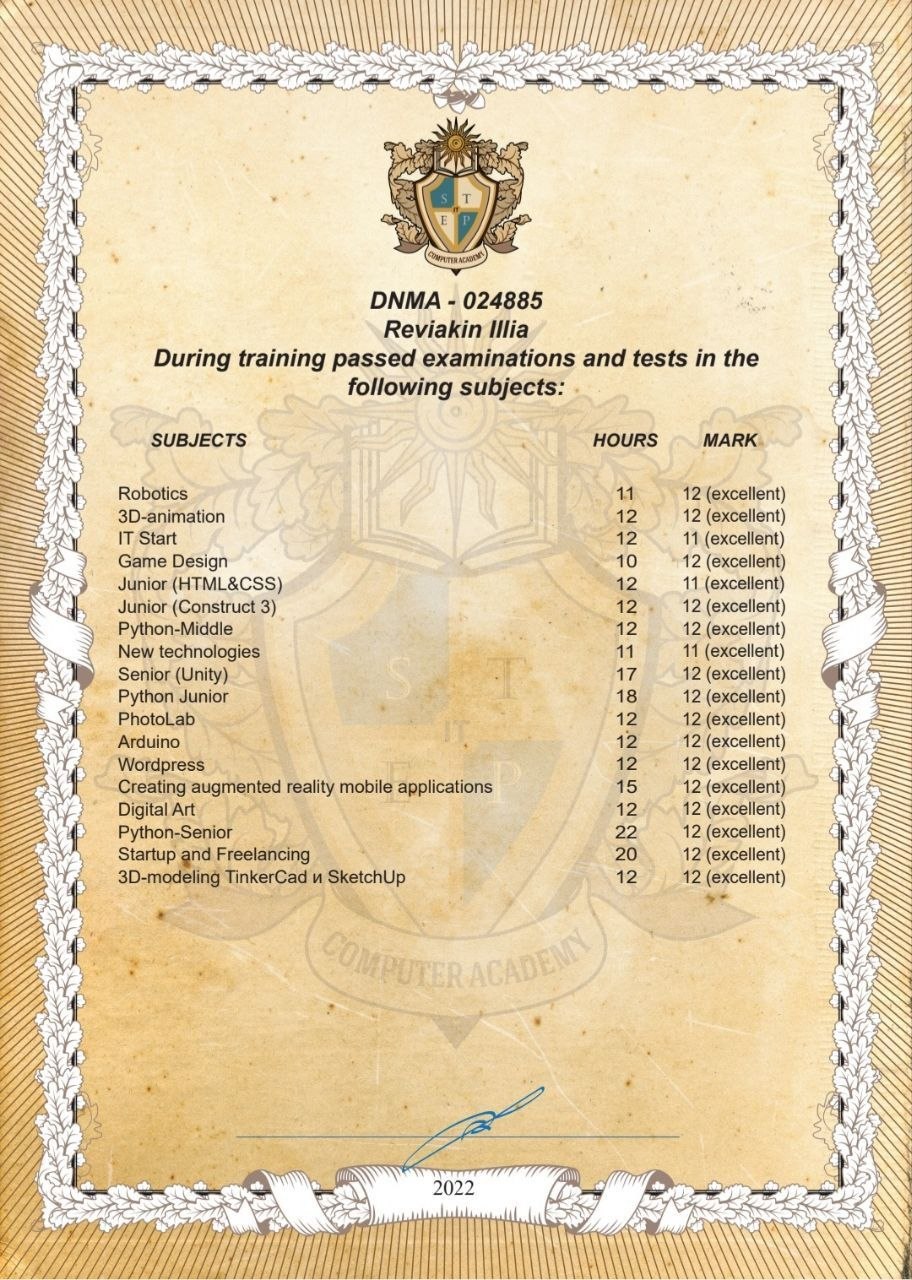 Junior Academy Course List